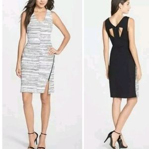 Julia Jordan Front White Black Stripe Front Side Zipper and Black Back Size 12